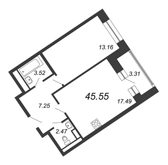 Ariosto, III кв. 2021, 2 евро, 45.55 м2