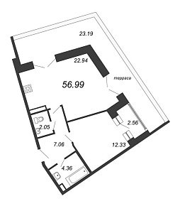 Ariosto, III кв. 2021, 2 евро, 56.99 м2