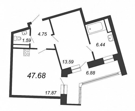 Ariosto, III кв. 2021, 2 евро, 47.68 м2